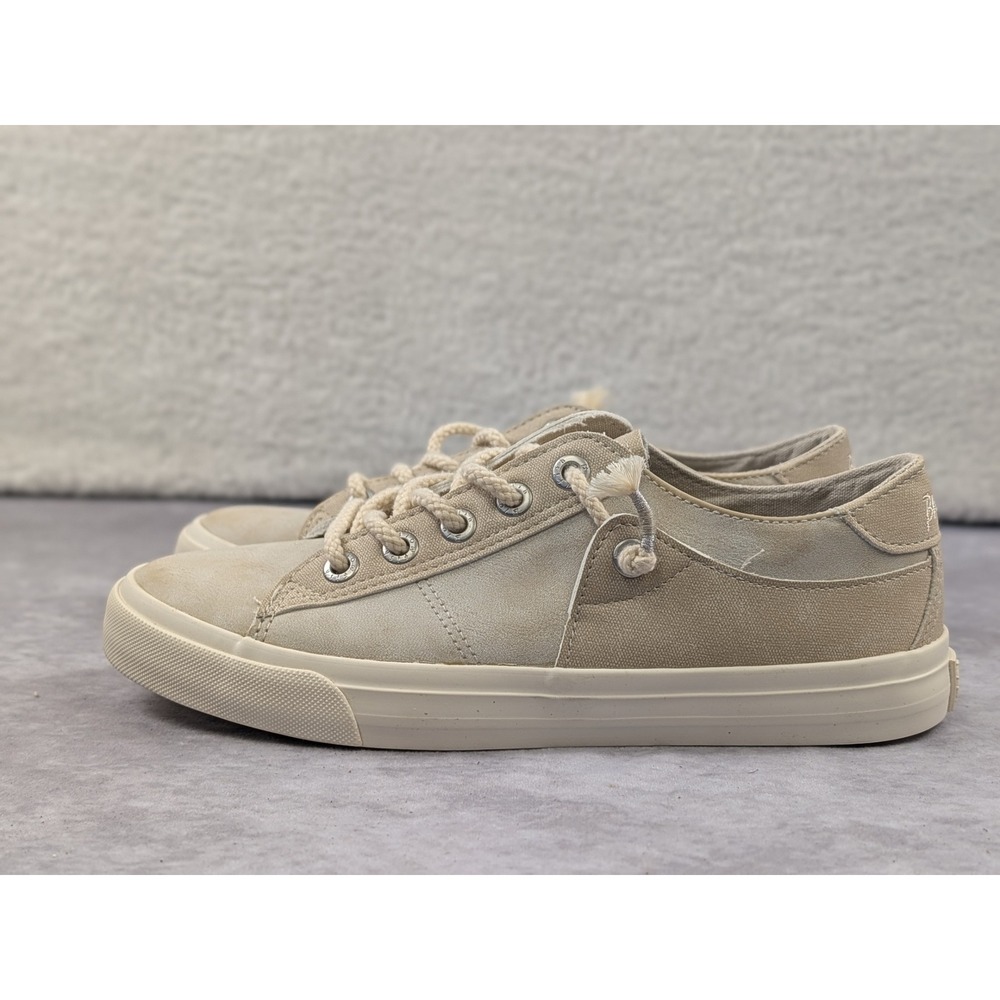 Blowfish Malibu Play Sneakers Womens 9 Sand Tan Canvas Slip On Low Top Shoes